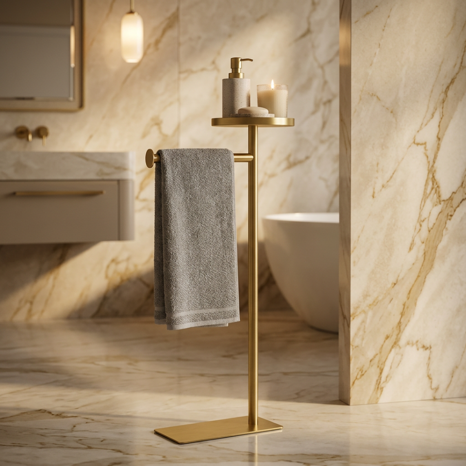 Aukahome 2'li Metal Banyo Standı