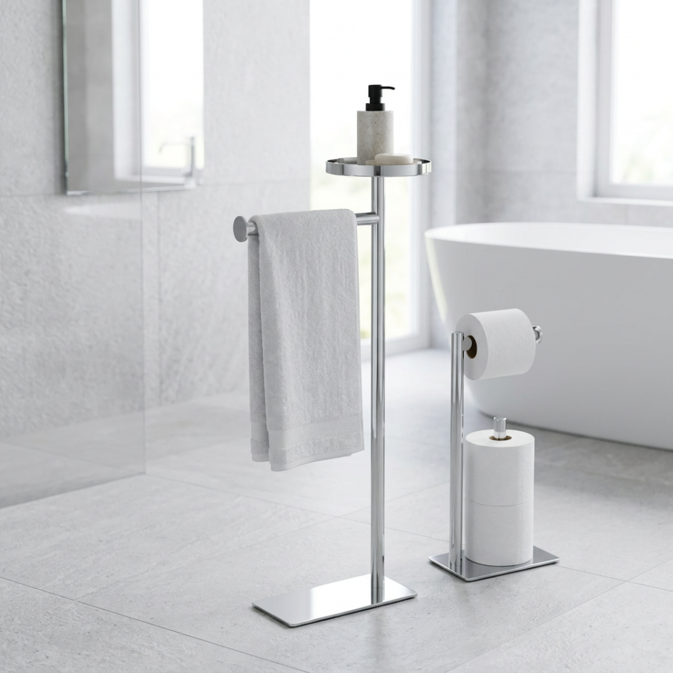 Aukahome 2'li Metal Banyo Standı