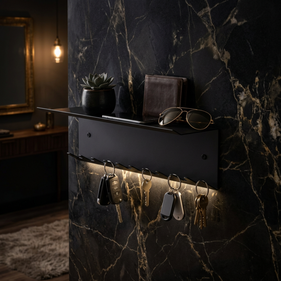 Aukahome Metal Duvar Rafı & Askı