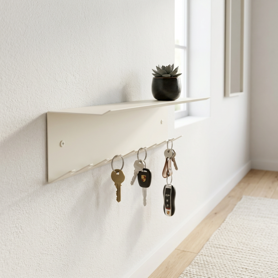 Aukahome Metal Duvar Rafı & Askı
