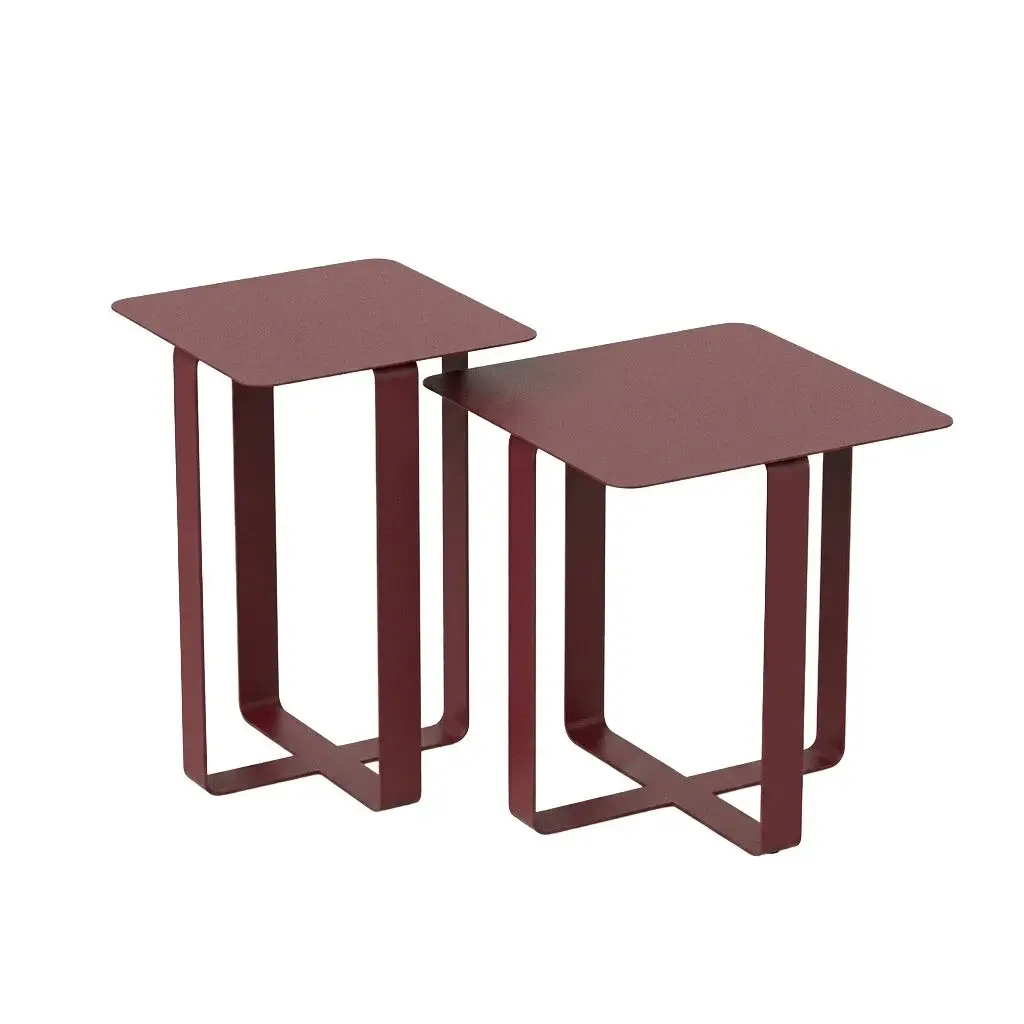Aukahom Twin 2'li Set 42 × 42 × 45 cm - Kırmızı