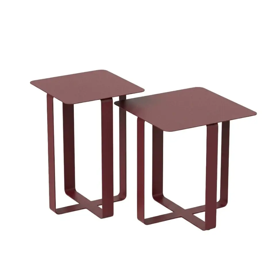 Aukahom Twin 2'li Set 42 × 42 × 45 cm - Kırmızı