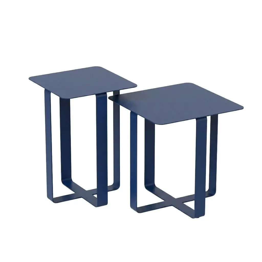 Aukahom Twin 2'li Set 42 × 42 × 45 cm - Mavi