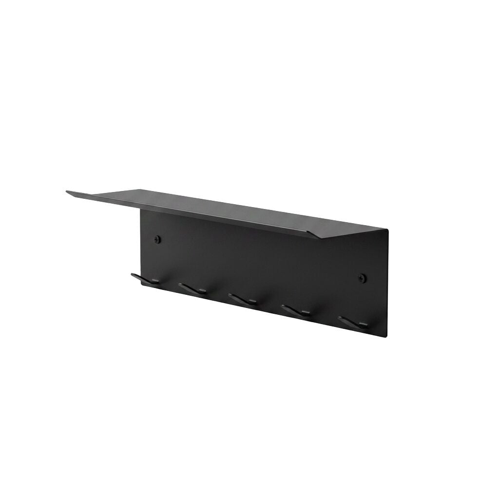 Aukahome Metal Duvar Rafı & Askı Siyah