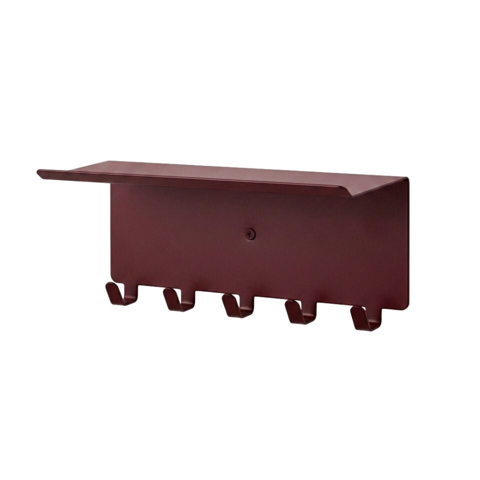 Aukahome Metal Duvar Rafı & Askı Kırmızı