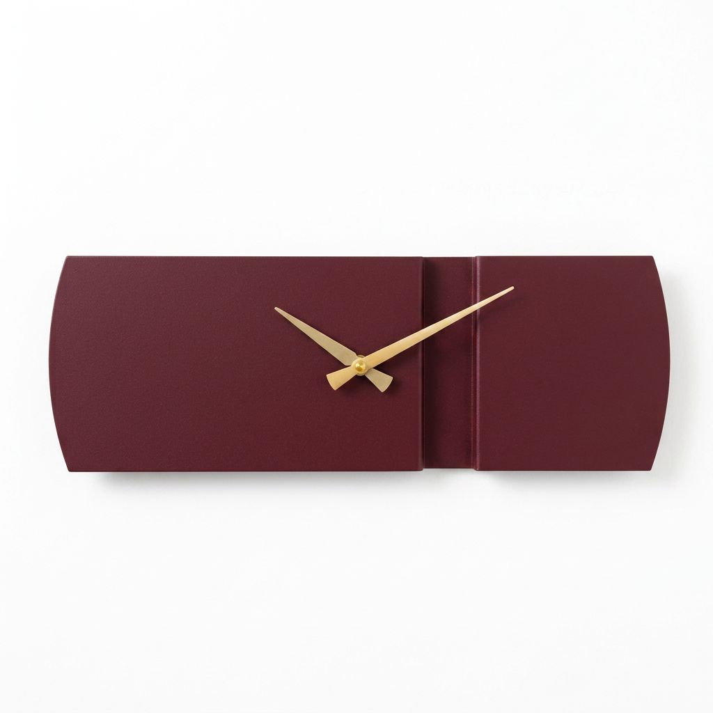 Aukahom Recta Saat 67 x 22 cm - Kırmızı